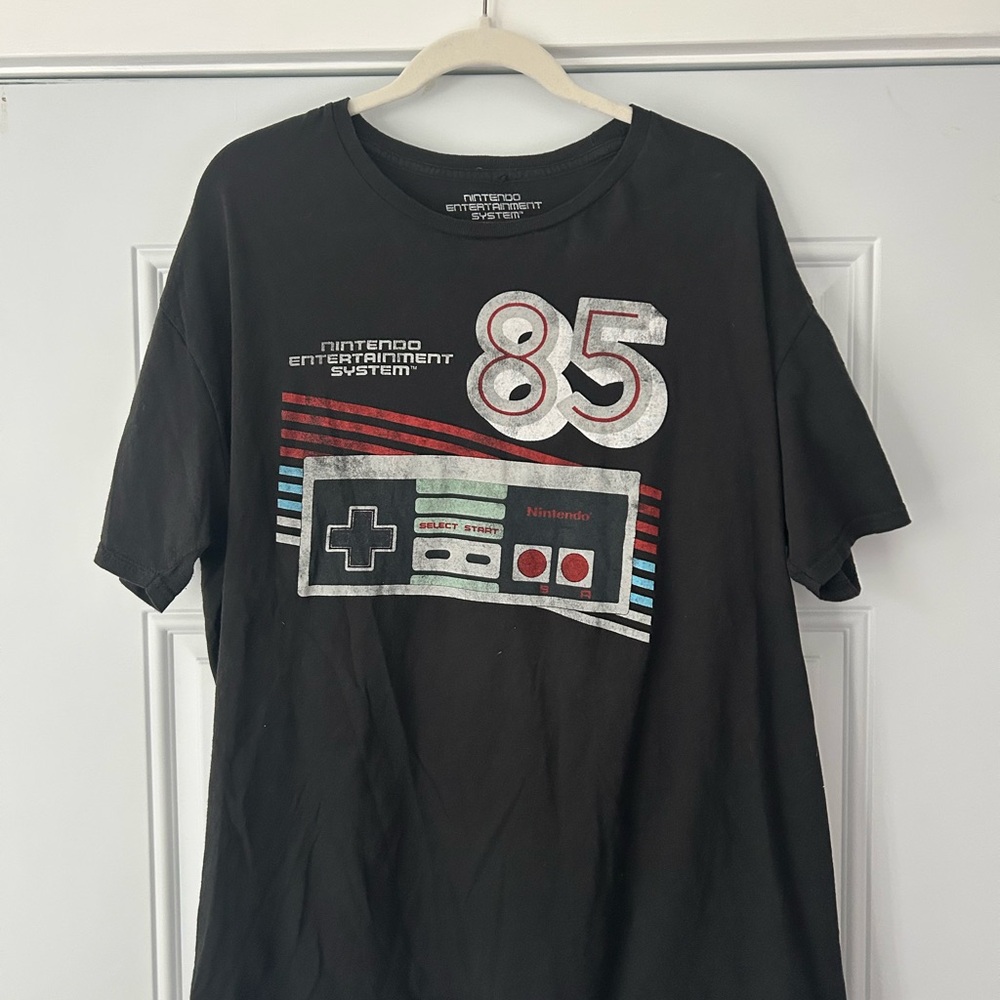 Nintendo Black Retro Console Graphic T-Shirt